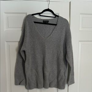 Something Navy Charcoal V-Neck Sweater